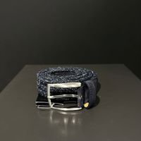 Men Of Fashion Woven Stretch Belt Navy