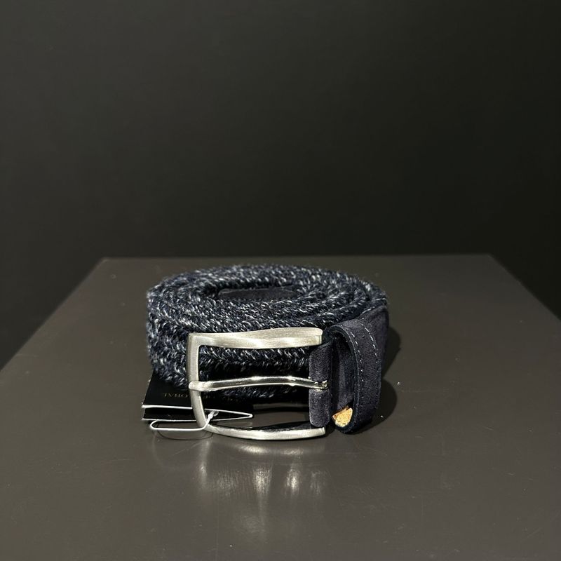 Men Of Fashion Woven Stretch Belt Navy