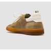 Afbeelding van Officine Creative Brown Leather and Suede Low Top Sneakers Natural Suede 