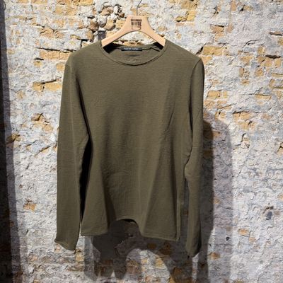 Foto van Hannes Roether Thin Sweater Mud Green