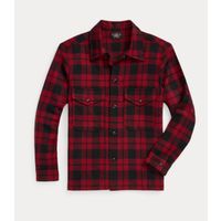 RRL Plaid Wool Twill Overshirt Red