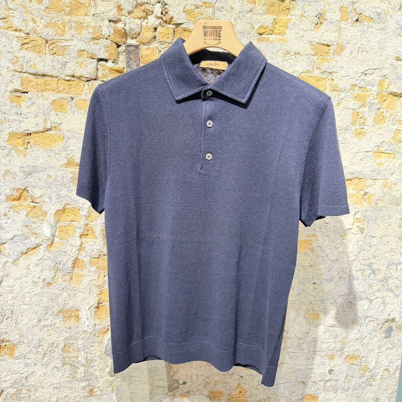 Kris K F Sinatra Silk & Linne Polo Navy