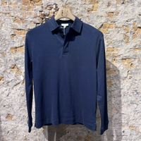 Sunspel Heavyweight Rugby Polo Shirt Navy