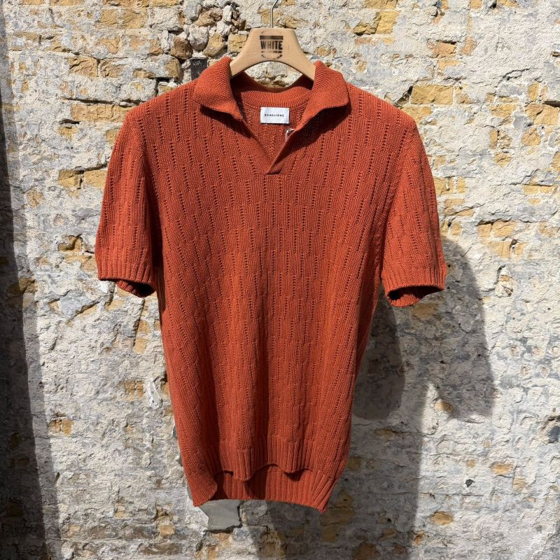 Scaglione open polo tricot bourette 