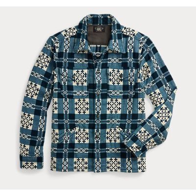 Foto van RRL- Ralph Lauren Patterned Jacquard Overshirt Blue