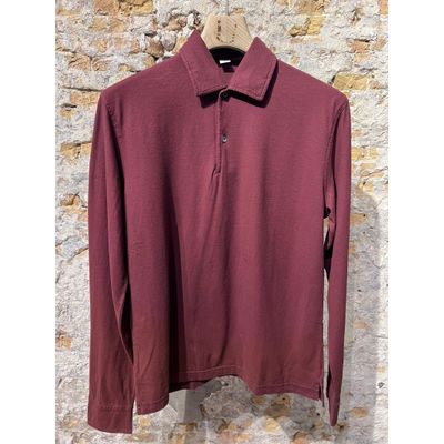 ASPESI Long-Sleeve Polo Luigi Burgendy Foto van ASPESI Long-Sleeve Polo Luigi Burgendy