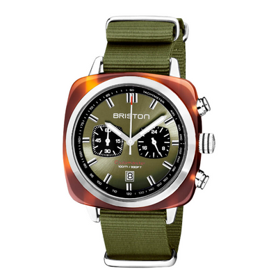 Foto van Briston Clubmaster Sport - Chrono - Olive Green