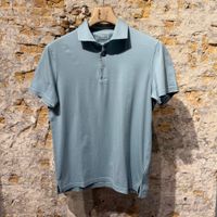 FEDELI Dust Jersy Polo Sea Glass Blue 