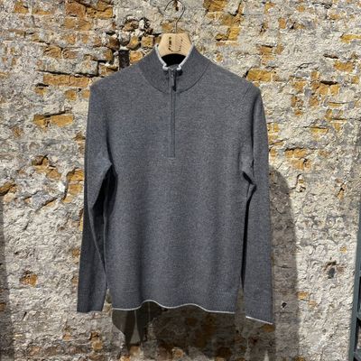 Kris K Wallenberg Quarter-Zip Antraciet Foto van Kris K Wallenberg Quarter-Zip Antraciet