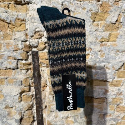Foto van Pantherella Luxury Cashmere Socks Green Christmas