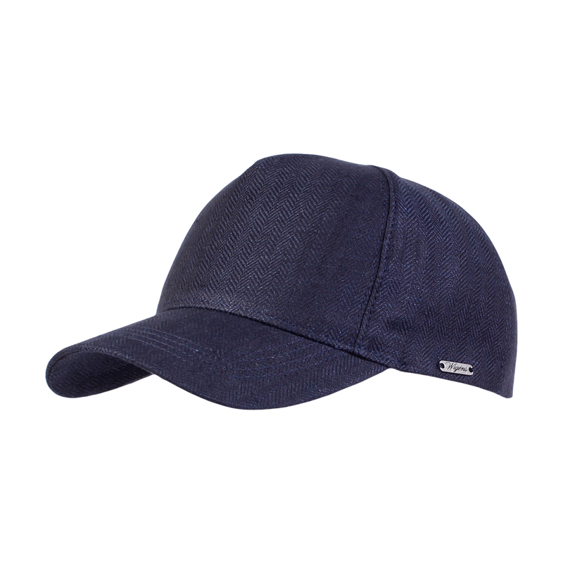 Wigens Baseball Cap Navy Linnen Wigens Baseball Cap Navy Linnen
