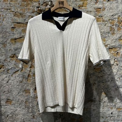 Foto van Scaglione Retro Cream Navy Polo