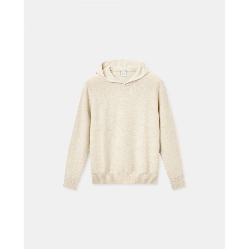 Aspesi Hooded Sweater Natural Cashmere 