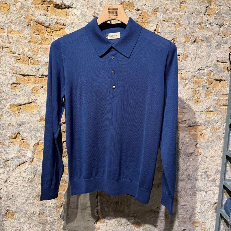Piacenza Long Sleeve Fine Merino Indigo Blue Piacenza Long Sleeve Fine Merino Indigo Blue