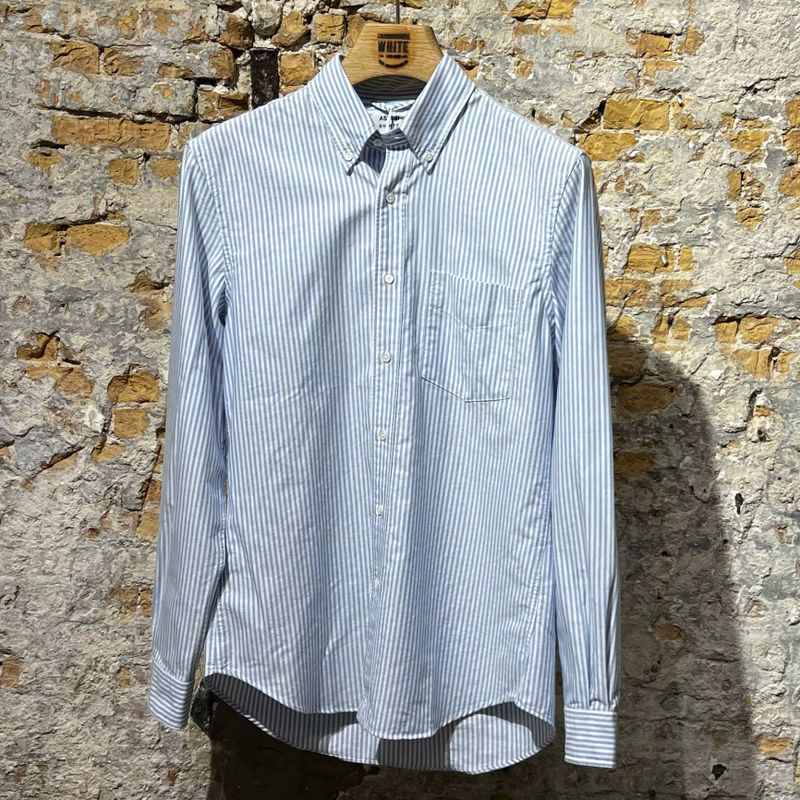 ​Aspesi Button-down W-Shirt Striped Blue