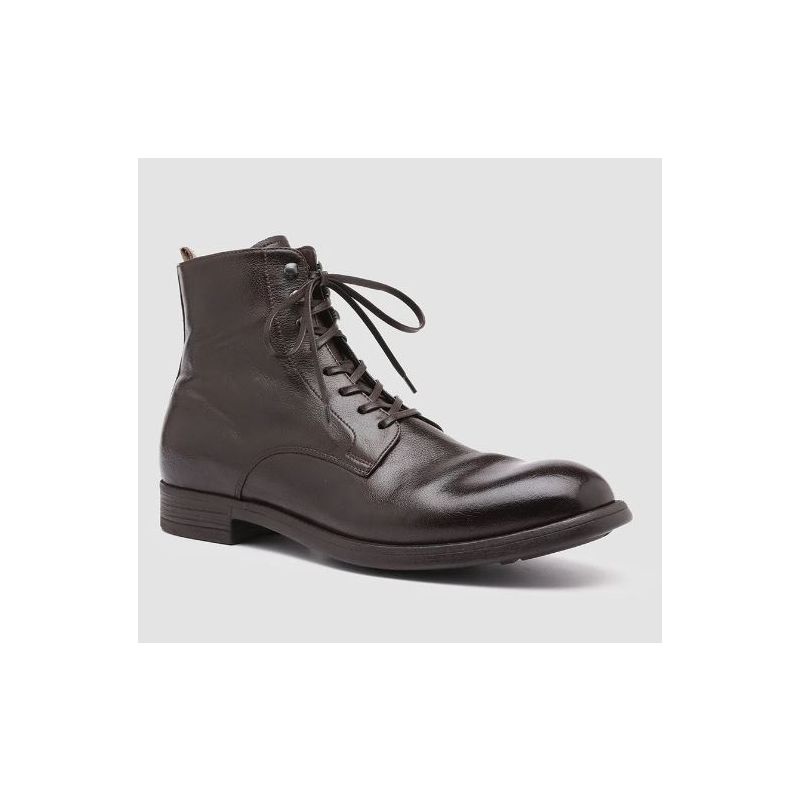 Officine Creative Brown Leather Ankle Boots