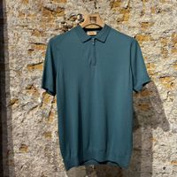Kris K Elegant zip-Polo Petrol Green