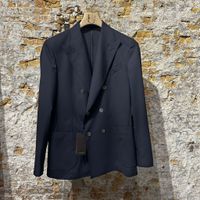 Windsor Salermo Double Breasted Dark Blue Reda Wool Blazer 