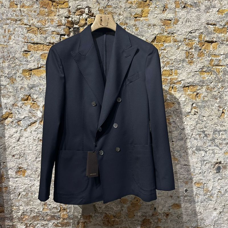 Windsor Salermo Double Breasted Dark Blue Reda Wool Blazer Windsor Salermo Double Breasted Dark Blue Reda Wool Blazer