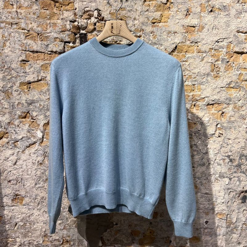 Kris K L Dicaprio 100% Cashmere Ice Blue