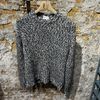 Afbeelding van SettefiliCashmere Marco Tweed Roundneck BLK White