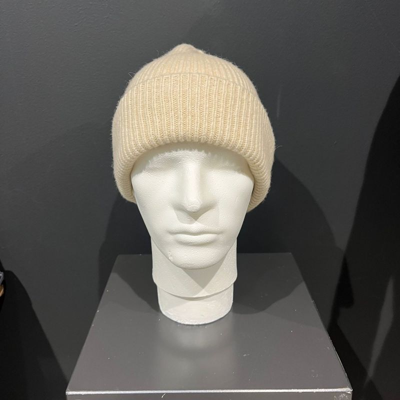 Roberto Collina Beanie Merino woll Cream 