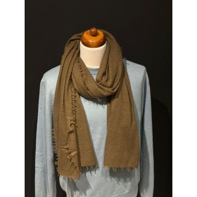 Foto van Leomax Cashmere scarf Caramel 100% Cashmere