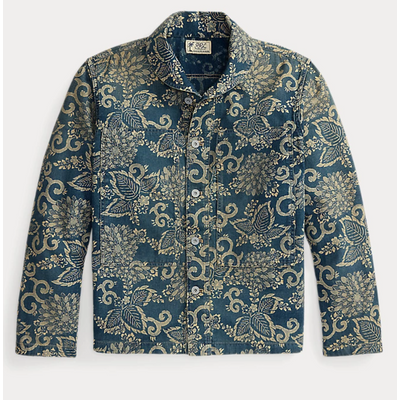 Foto van Doubel RL Ralph Lauren Indigo Print Woven Overshirt