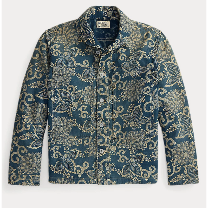 Doubel RL Ralph Lauren Indigo Print Woven Overshirt Doubel RL Ralph Lauren Indigo Print Woven Overshirt