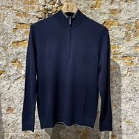 Kris K Wallenberg Quarter-Zip Officer Navy 