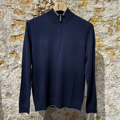 Foto van Kris K Wallenberg Quarter-Zip Officer Navy 