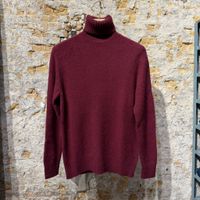 Piacenza Virgon Wool Roll Neck Burgundy/Purple