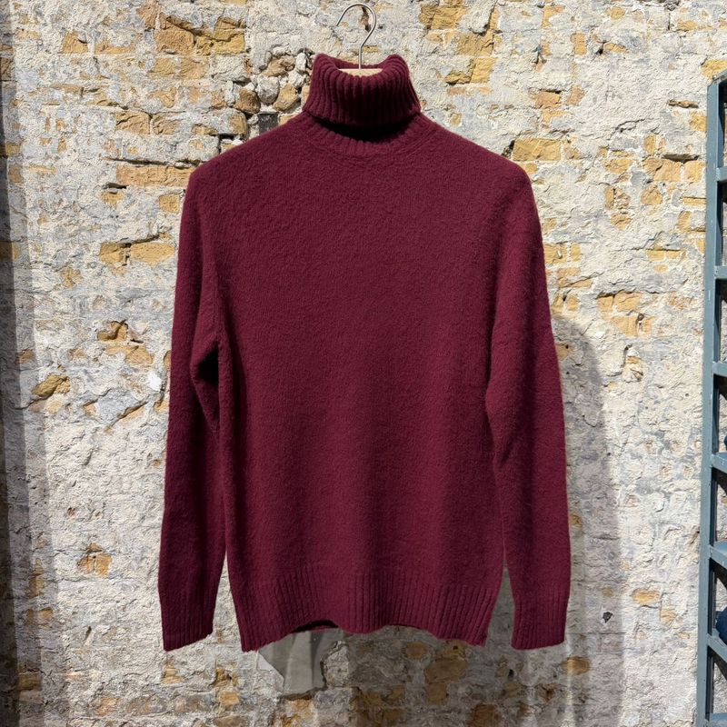 Piacenza Virgon Wool Roll Neck Burgundy/Purple Piacenza Virgon Wool Roll Neck Burgundy/Purple