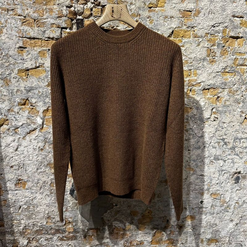 Roberto Collina Heavy Knit Sweater Tobacco Brown Roberto Collina Heavy Knit Sweater Tobacco Brown