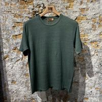 Kris K D Craig Crew Neck Linnen T-Shirt Washed Green