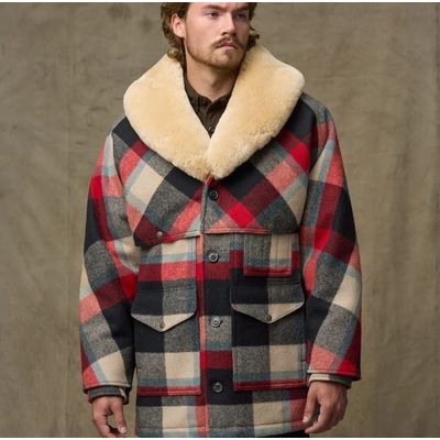 Foto van Filson Lined Mackinaw Wool Packer Coat Checkered Red
