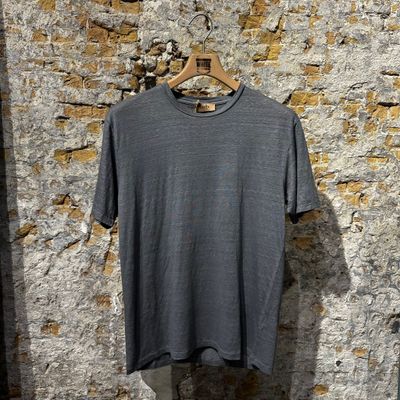 Foto van Kris K D Craig Crew Linnen Neck T-Shirt Steel Grey
