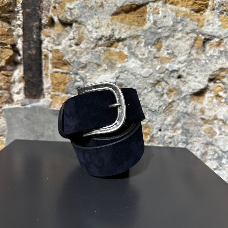 Damico Suede Belt Navy