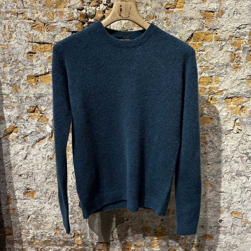 Roberto Collina Round-neck Silk Cashmere Sweater Coral Blue Roberto Collina Round-neck Silk Cashmere Sweater Coral Blue