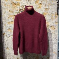 Piacenza 1733 Virgin Wool Roll Neck Sweater Burgundy