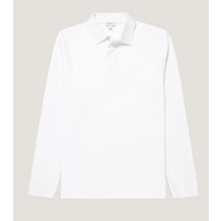 Sunspel LS Rugby Polo White