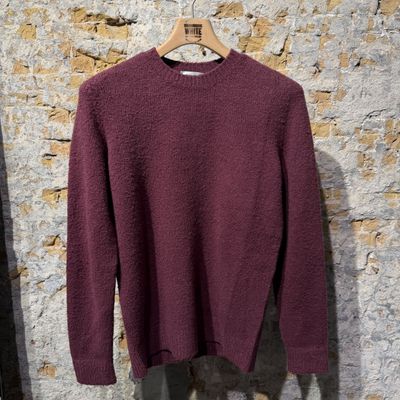 Roberto Collina Winter Cotton Sweater Maroon Foto van Roberto Collina Winter Cotton Sweater Maroon
