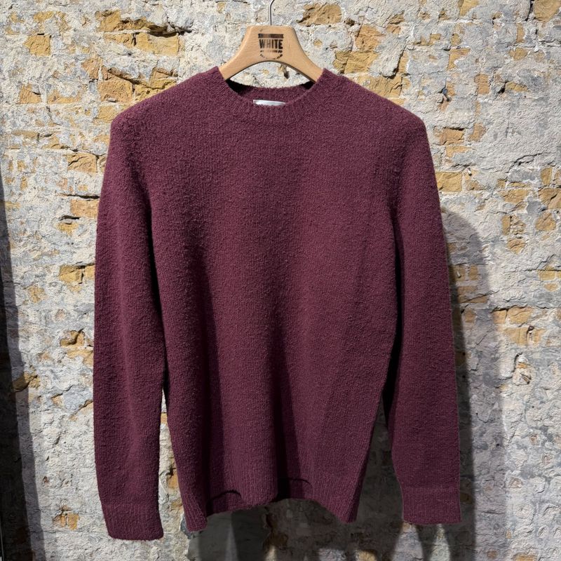 Roberto Collina Winter Cotton Sweater Maroon Roberto Collina Winter Cotton Sweater Maroon
