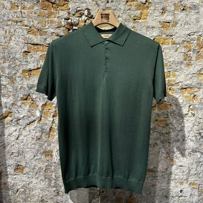 Foto van Kris K M Damon Knitted Polo Dollar Green