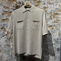 DRYKORN Malecc Knitted Short Sleeve Shirt Sand