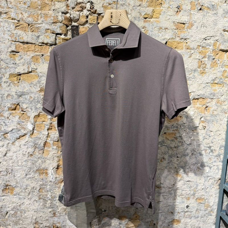 FEDELI Dust Jersy Polo Taupe
