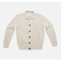 Blue De Gene Sakura Knit Cardigan Light Beige 