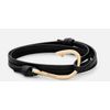 Afbeelding van Miansai Hook Leather Stainless Steel Black & Gold