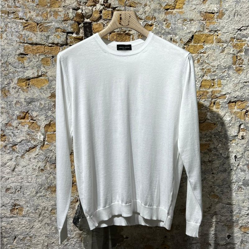 Roberto Collina LS-shirt Bianco