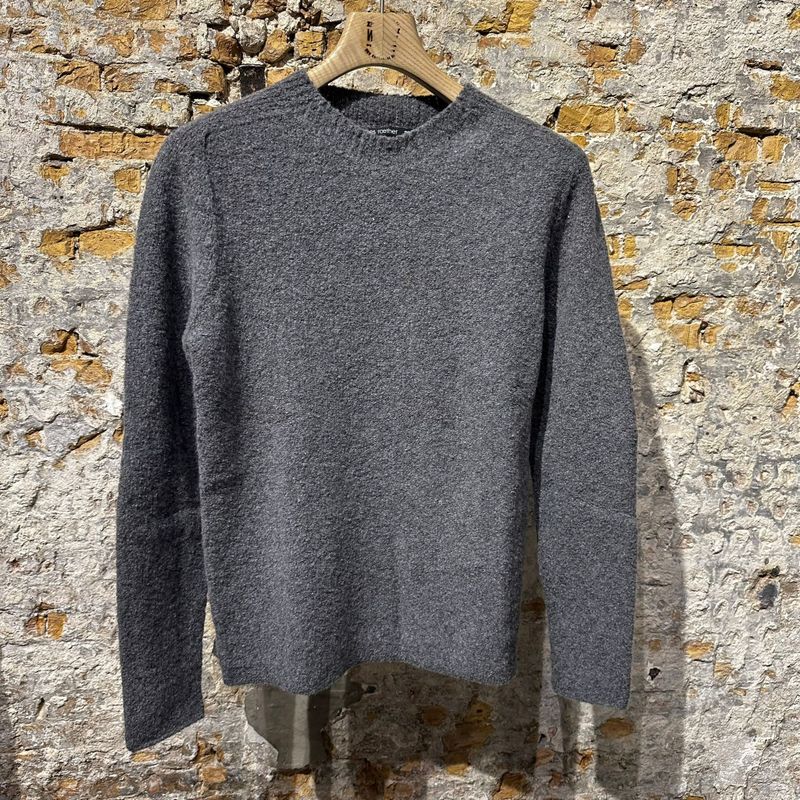 Hannes Roether Casual Wool Sweater Antraciet Hannes Roether Casual Wool Sweater Antraciet